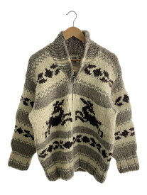 【中古】NATIVE INDIAN KNIT/カーディガン(厚手)/--/ウール/BEG/総柄【メンズウェア】