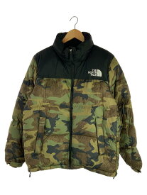 【中古】THE NORTH FACE◆NOVELTY NUPTSE JACKET_ノベルティーヌプシジャケット/L/ナイロン/GRN/カモフラ【メンズウェア】