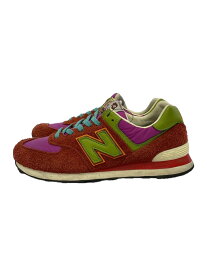 【中古】NEW BALANCE◆ML574/レッド/28cm/マルチカラー【シューズ】