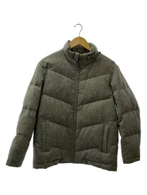 【中古】CARVEN◆シルクカシミヤ混/ダウンジャケット/M/ウール/グレー/無地【メンズウェア】