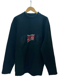 【中古】VETEMENTS◆スウェット/S/コットン/BLK【メンズウェア】