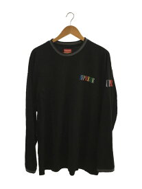 【中古】Supreme◆マルチカラー ロゴ/長袖Tシャツ/XL/コットン/BLK【メンズウェア】