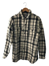 【中古】THE REAL McCOY’S◆8HU HEAVY WEIGHT FLANNEL SHIRT/16/コットン/WHT/チェック/MS22101【メンズウェア】