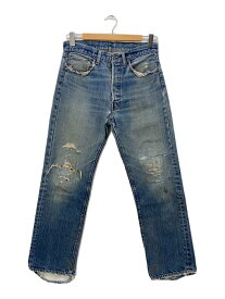 【中古】Levi’s◆501/66前期/スモールe/ボタン裏6/ボトム/--/デニム/IDG/リペア有/ダメージ有【メンズウェア】