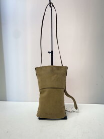 【中古】Helmut Lang◆ロゴプレート/サコッシュ/ポシェット/スウェード/ショルダーバッグ/レザー/キャメル【バッグ】