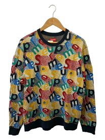 【中古】Supreme◆Scatter Text Crewneck/スウェット/M/コットン/マルチカラー/総柄【メンズウェア】