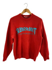 【中古】Supreme◆Thrasher Sweater/ニット・セーター(厚手)/S/アクリル/RED//【メンズウェア】