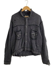 【中古】NEIGHBORHOOD◆24AW/×PHINGERIN/PG1 SAVAGE KNIT/M/コットン/GRY/PD-242-NH-KN-011【メンズウェア】