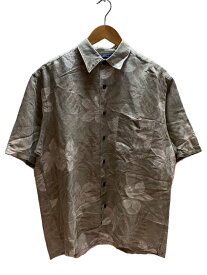 【中古】NAUTICA◆半袖シャツ/M/レーヨン/KHK/総柄//【メンズウェア】