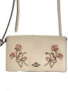 【中古】COACH◆ショルダーバッグ/レザー/CRM【バッグ】