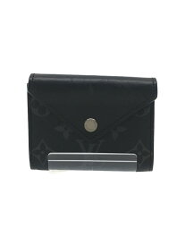 【中古】LOUIS VUITTON◆エテュイカルトアセーヌ/カードケース/レザー/ブラック/総柄/メンズ/GI0198【服飾雑貨他】