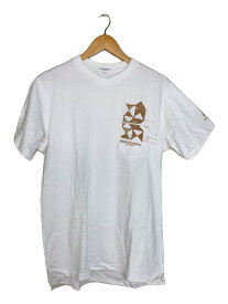 【中古】Engineered Garments◆Tシャツ/ポケット/L/コットン/WHT/プリント//【メンズウェア】
