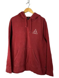 【中古】HUF◆パーカー/XL/コットン/RED/無地【メンズウェア】