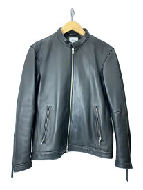 【中古】B:MING LIFE STORE by BEAMS◆レザージャケット/M/羊革/ブラック/無地/92-18-0133-202【メンズウェア】