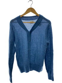 【中古】Yonetomi◆SHAGGY MOHAIR C/D/カーディガン(厚手)/1/モヘア/ブルー/95-244-053【レディースウェア】