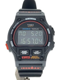 【中古】TIMEX◆クォーツ腕時計/デジタル/ラバー/BLK/BLK/TW5M566【服飾雑貨他】