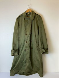 【中古】MILITARY◆トレンチコート/M/コットン/KHK/無地【メンズウェア】