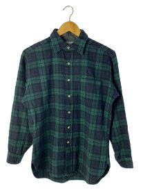 【中古】PENDLETON◆長袖シャツ/M/ウール/GRN/チェック【メンズウェア】