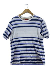 【中古】Supreme◆20/S/S/Blocked Stripe S/S TEETシャツ/M/コットン/WHT/ボーダー【メンズウェア】