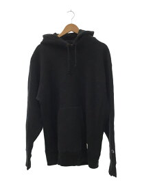 【中古】UNDEFEATED◆×CHAMPION RW PULLOVER HOODIE/パーカー/XL/コットン/BLK【メンズウェア】