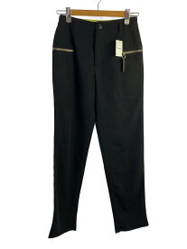 【中古】DIRK BIKKEMBERGS◆90s/ジッパースラックスストレートパンツ/44/ウール/ブラック【メンズウェア】