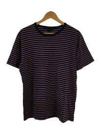 【中古】MARC BY MARC JACOBS◆M4004407 15/ショートスリーブカットソー/半袖Tシャツ/L/ネイビー/紺色/ピンク/ボーダー【メンズウェア】