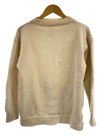 【中古】GUERNSEY WOOLLENS◆ガンジーニット/セーター(厚手)/40/ウール/CRM//【メンズウェア】