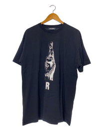 【中古】RAF SIMONS◆23SS/Oversized T-shirt with hand sign print/M/BLK/231-M119【メンズウェア】