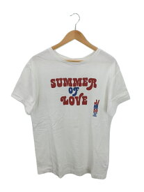 【中古】HOLLYWOOD RANCH MARKET◆Tシャツ/3/コットン/WHT/プリント【メンズウェア】