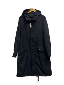 【中古】uniform experiment◆FRENCH HOODED LUMILET WOOL COAT/モッズコート/3/BLK【メンズウェア】