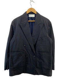 【中古】ENCOMING◆23ss/DOUBLE BREASTED JACKEテーラードジャケット/S/コットン/BLK/SS23-DBJKT//【メンズウェア】