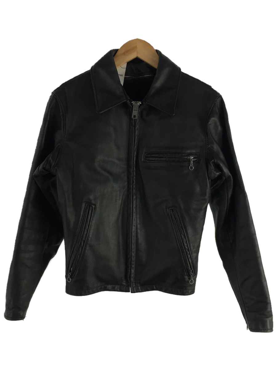 USED SCHOTT SINGLE Rider Jacket/--/Leather/Black Men $340.99 - PicClick