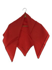 【中古】Cartier◆スカーフ/シルク/RED/総柄/レディース【服飾雑貨他】