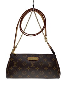 【中古】LOUIS VUITTON◆エヴァ_モノグラム・キャンバス/PVC/BRW【バッグ】