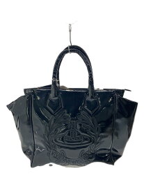 【中古】Vivienne Westwood◆トートバッグ/エナメル/BLK【バッグ】