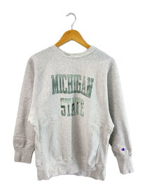 【中古】Champion◆スウェット/XL/コットン/GRY/90s/リバースウィーブ/MICHIGAN STATE【メンズウェア】