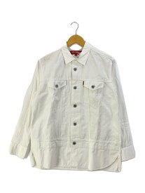 【中古】JUNYA WATANABE COMME des GARCONS MAN◆20SS/jacket doking shirts/長袖シャツ/XS/コットン/WHT/WE-B002/汚れ有【メンズウェア】