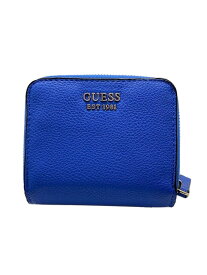 【中古】GUESS◆2つ折り財布/PVC/BLU/レディース/11239576【服飾雑貨他】