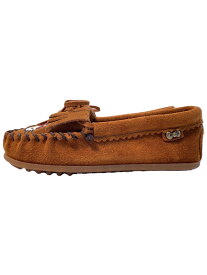 【中古】MINNETONKA◆キッズ靴/12cm/--/スウェード/BRW【キッズ】