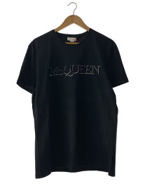【中古】Alexander McQueen◆ロゴTシャツ/XXL/コットン/BLK/PI 06577540484【メンズウェア】