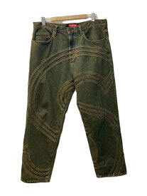 【中古】Supreme◆24SS/S LOGO LOOSE FIT JEANS/36/コットン/GRN/無地【メンズウェア】