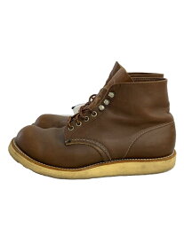 【中古】RED WING◆レースアップブーツ/プレーントゥ/6インチ/US8/BRW/レザー/54362【シューズ】