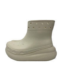 【中古】crocs◆ブーツ/US7/CRM/アイボリー/レインブーツ/ショートブーツ【シューズ】