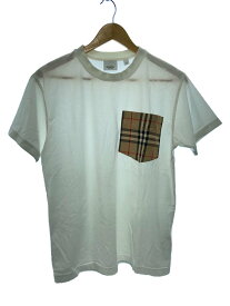 【中古】BURBERRY◆Tシャツ/XXS/コットン/WHT/8043386/ヨゴレ有【レディースウェア】