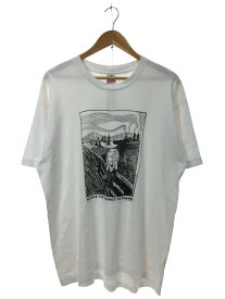 【中古】FRUIT OF THE LOOM◆90s/ムンクの叫び/Tシャツ/XL/コットン/WHT【メンズウェア】