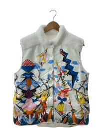 【中古】TSUMORI CHISATO◆フリースベスト/L/コットン/WHT【レディースウェア】