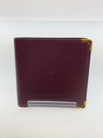 【中古】Cartier◆2つ折り財布/レザー/BRD/無地/レディース【服飾雑貨他】