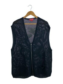【中古】Supreme◆23ss/Dragon Zip up Sweater Vest/L/コットン/BLK//【メンズウェア】