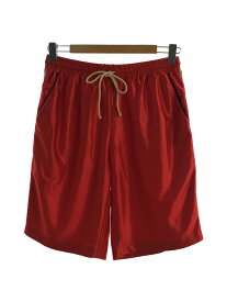 【中古】GUCCI◆21AW/SHINY JERSEY WEB Shorts/シャイニージャージショーツ/M/ポリエステル/RED【メンズウェア】