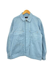 【中古】PHINGERIN◆25SS/RIVET WORK SHIRT/ジャケット/L/コットン/BLU/PD-251-ST-011【メンズウェア】